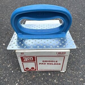 NOS 3M Griddle Pad Holder #461 Blue Handle OEM Part Durable Lightweight Vtg Box